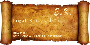 Engel Krisztián névjegykártya